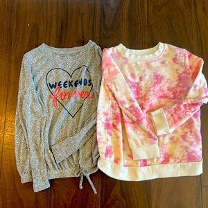 Cat and Jack girls long sleeve shirts size small (6/7)